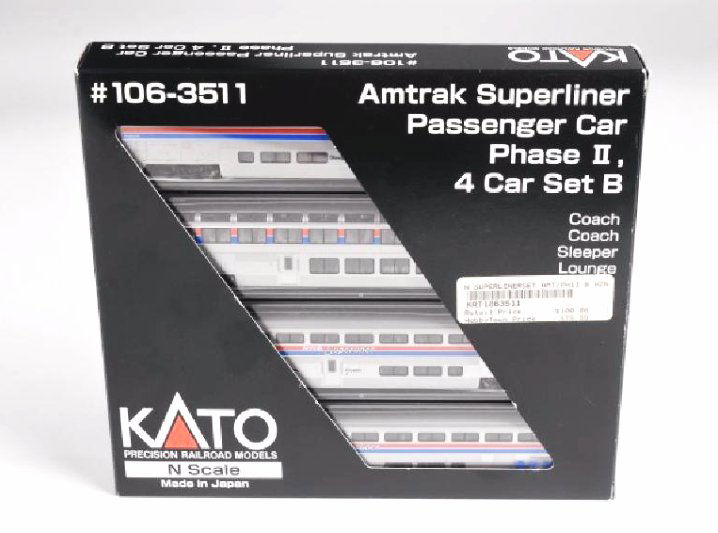 Kato Amtrak Superliner 4 Car Set B N Scale (1 of 4)