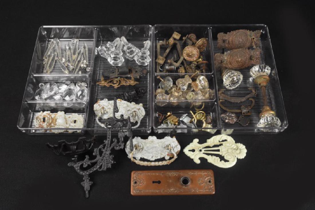 Antique Hardware; door knobs, pulls, crystals (1 of 6)