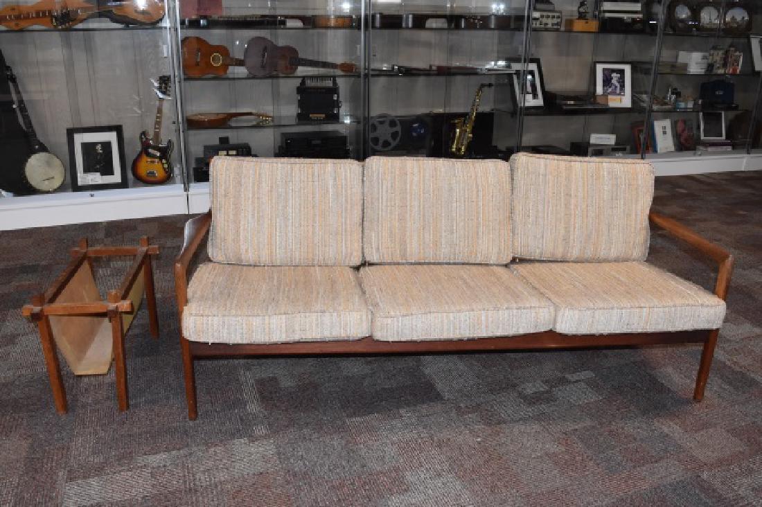Dux Mid-Century Teak Couch and Magazine Rack (1 of 7)
