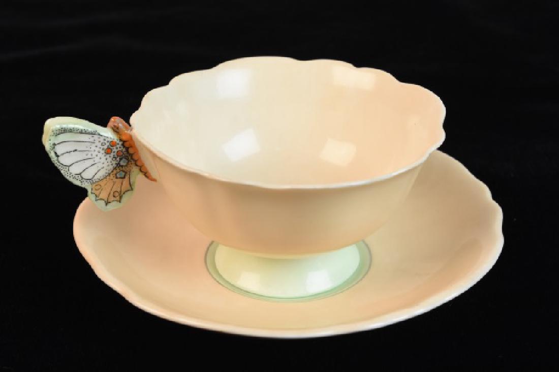Rare Paragon Butterfly Handle Cup & Saucer