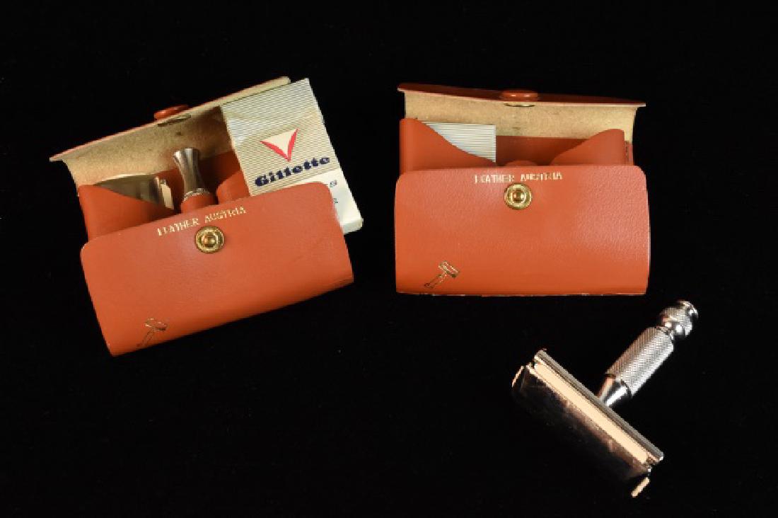 (2) Vintage Gillette Travel Razors; unused (1 of 4)
