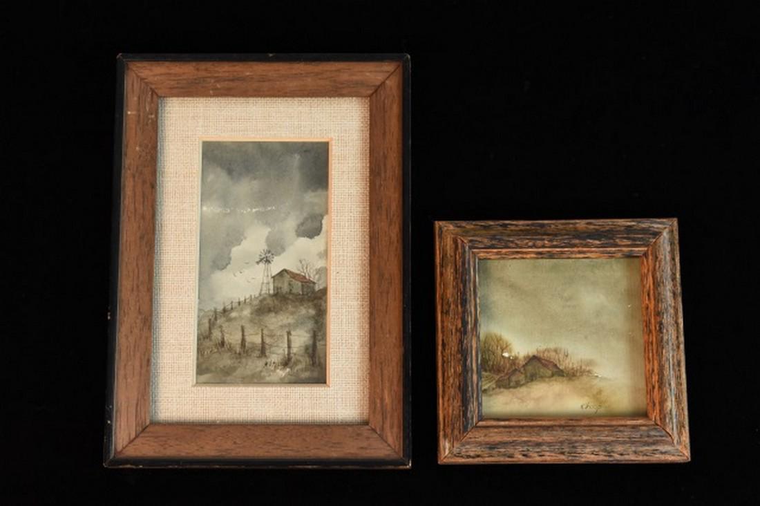 (2) Kit Shoop Mini Landscape Watercolors; SLL (1 of 5)