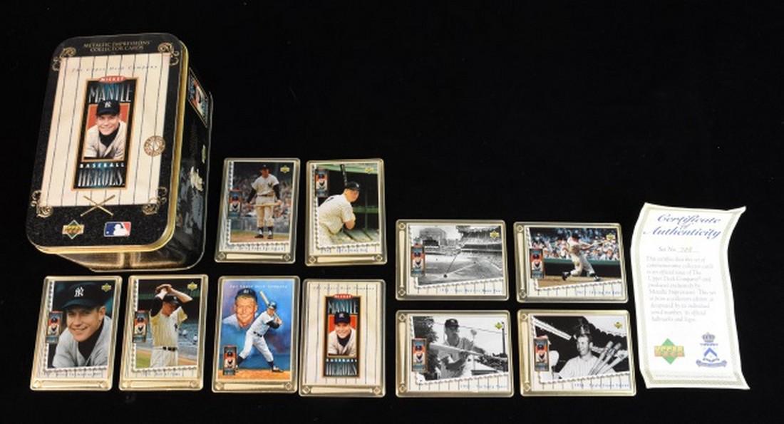 Mantle Upper Deck Metallic Impressions Tin, COA (1 of 4)