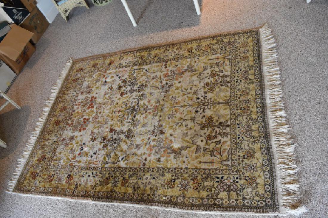 Hand Woven 100% Wool Pile Rug - Deer & Bird Design (1 of 8)