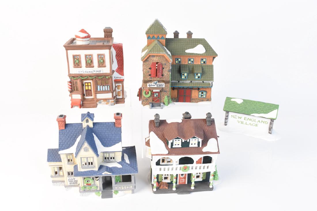 (5) Dept 56 New England Village Series lot 21 (1 of 3)