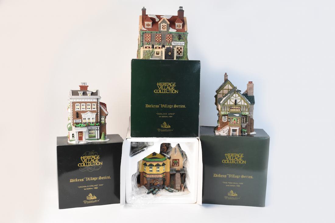 (4) Dept 56 Dickens' Christmas Village Series (1 of 3)