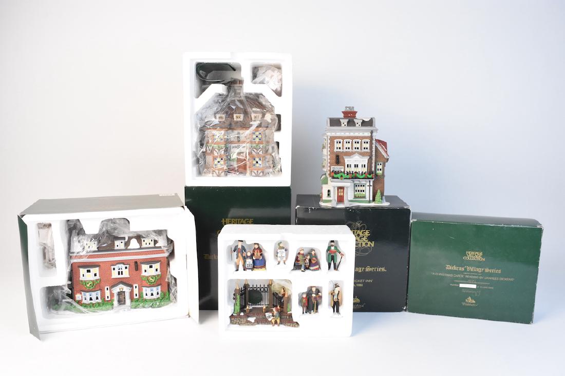 (4) Dept. 56 Christmas Dickens' Village Series (1 of 7)