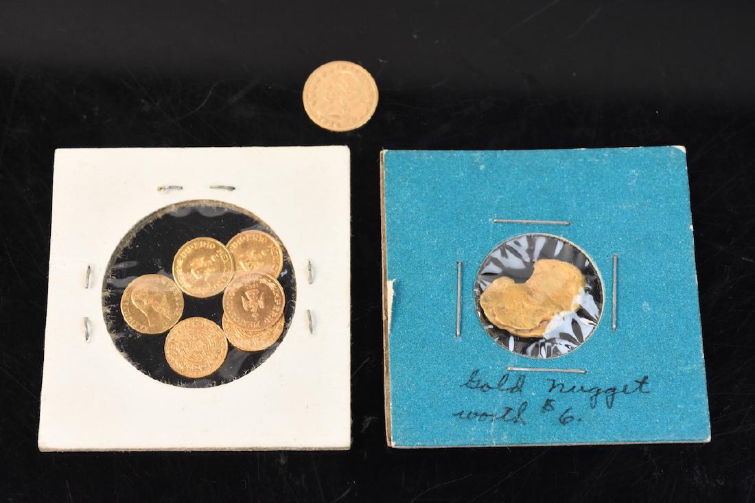 Small Gold Nugget & Several Gold Coins (1 of 5)
