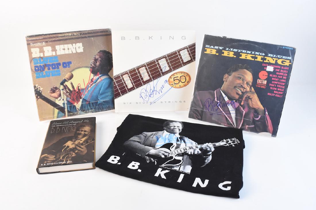 (3) Autographed BB King Records and Book (1 of 9)