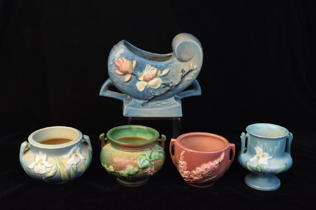 (5) Piece Roseville Pottery Collection (1 of 10)