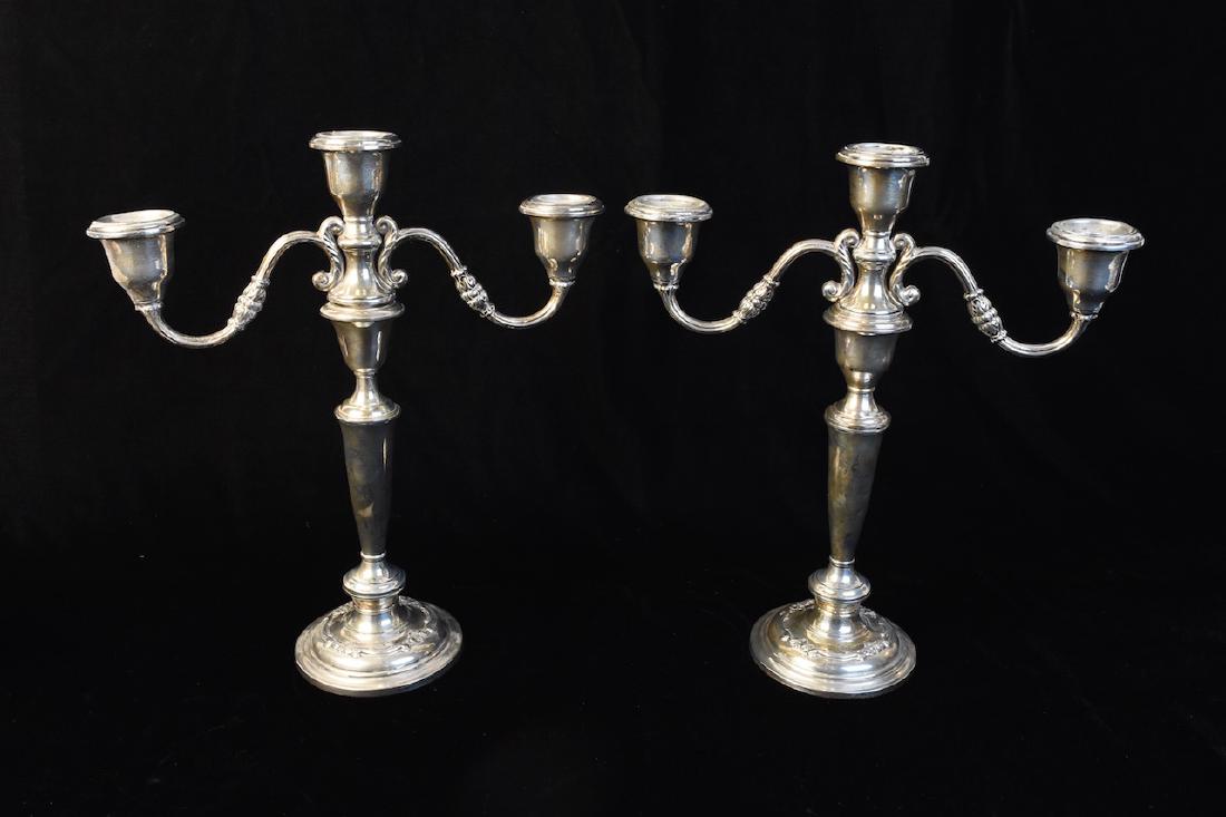 Reed & Barton Sterling Weighted 3-Arm Candleabras (1 of 8)