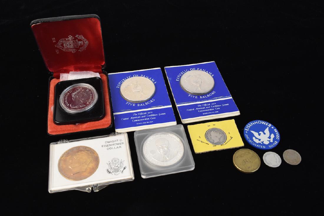 Mixed Coin Lot - Foreign, Silver Eisenhower, + (1 of 7)