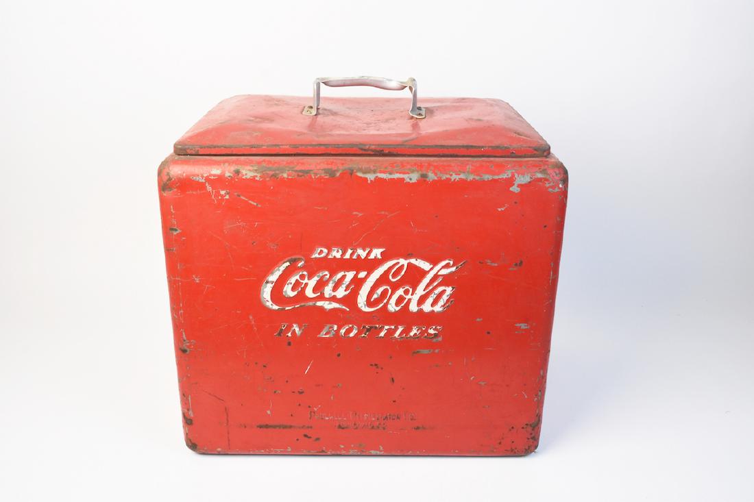 Metal Coca-Cola Cooler W/Drain & Bottle Opener (1 of 6)