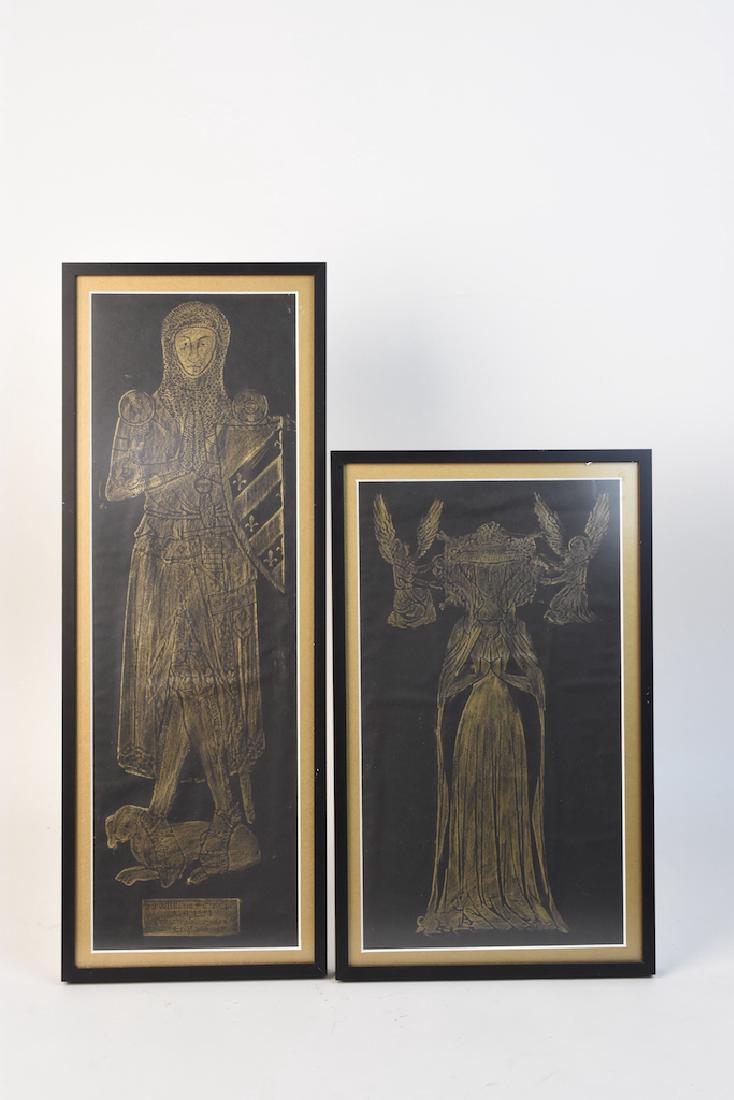 (2) Commemorative Art Brass Rubbings (1 of 5)