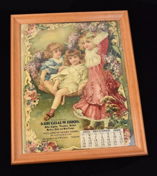 1909 Calendar Advertising Kriegbaum Bros. Huntington (1 of 6)