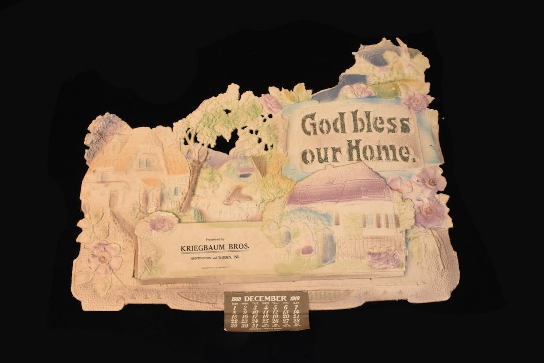 1918 Calendar Adv. Kriegbaum Bros. Huntington, IN (1 of 5)