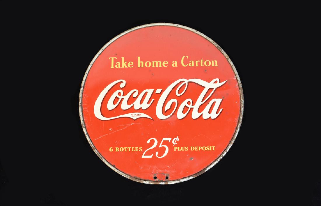 Coca Cola Round Double Sided Advertising Sign (1 of 6)