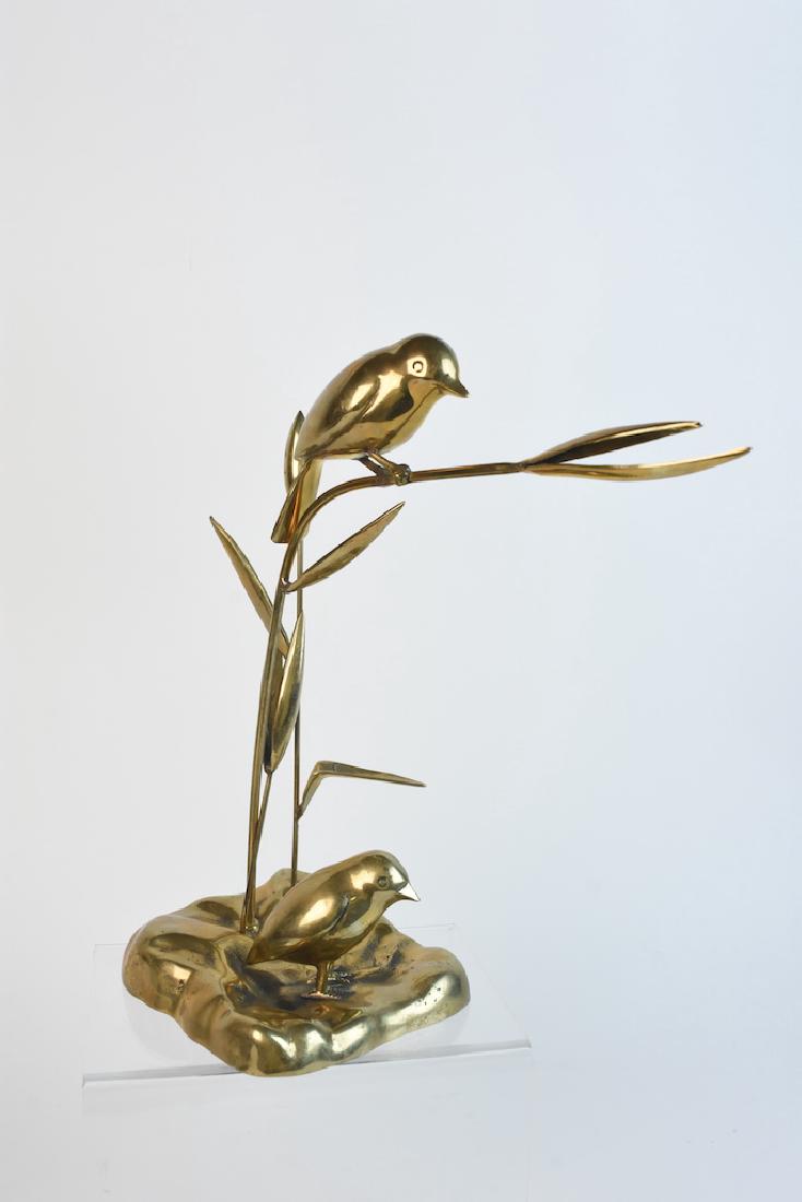 Vintage Dolbi Cashier Brass Bird & Grass Statue (1 of 6)