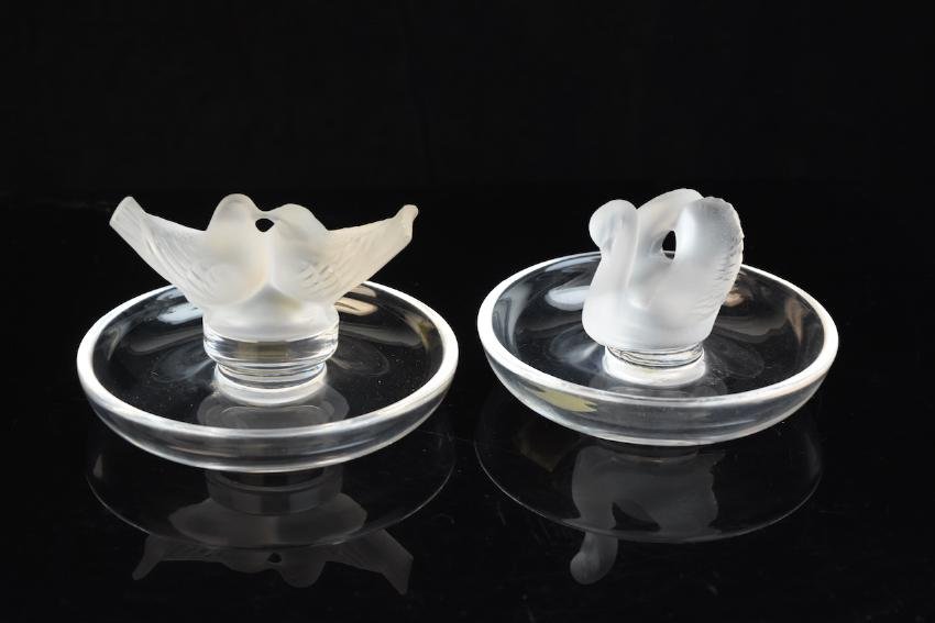 Pair of Lalique Crystal Ring Dishes (1 of 8)