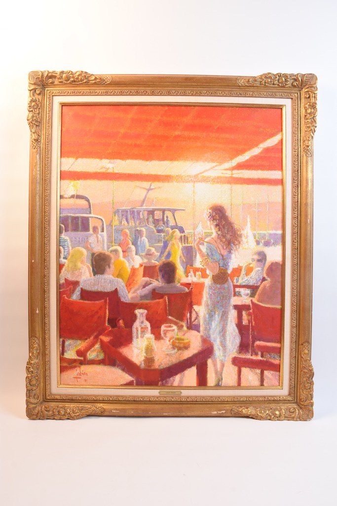 Oil on Canvas by French Artist Louis Fabien (1 of 6)