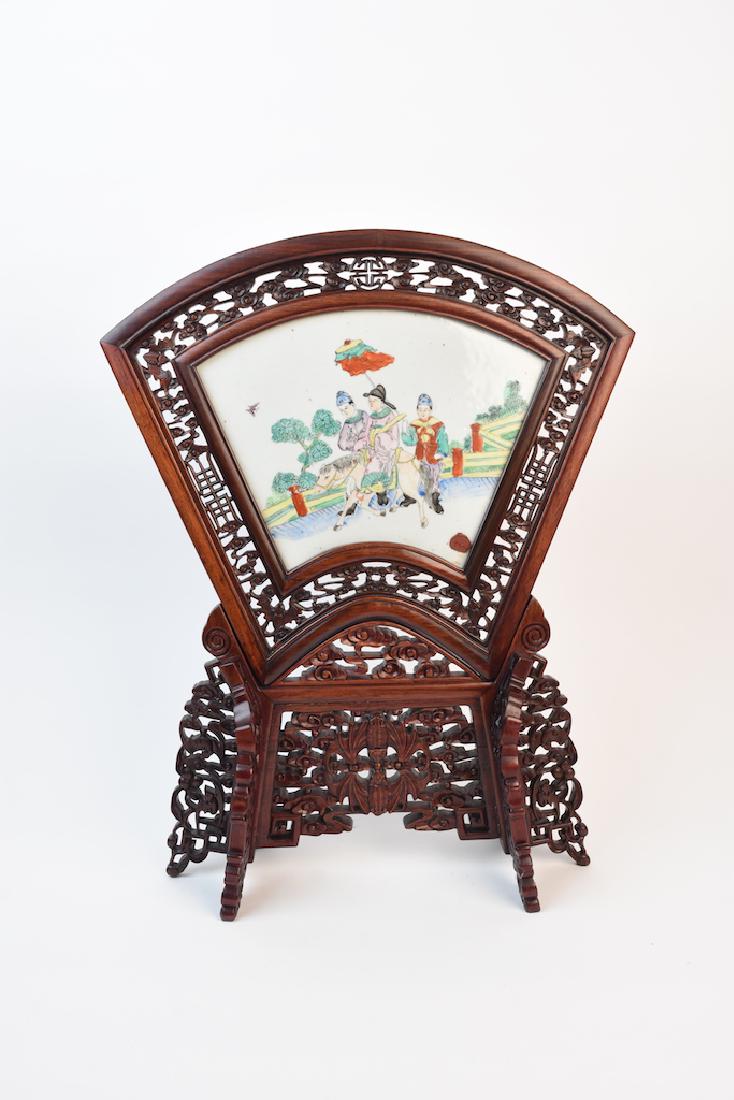 Hand Painted Chinese Porcelain Fireplace Screen (1 of 6)