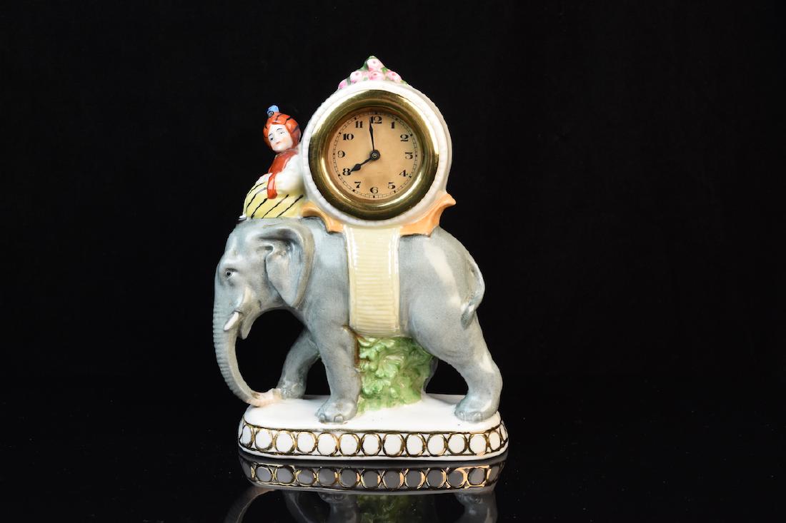 Ceramic German Elephant Clock #4333 (1 of 9)