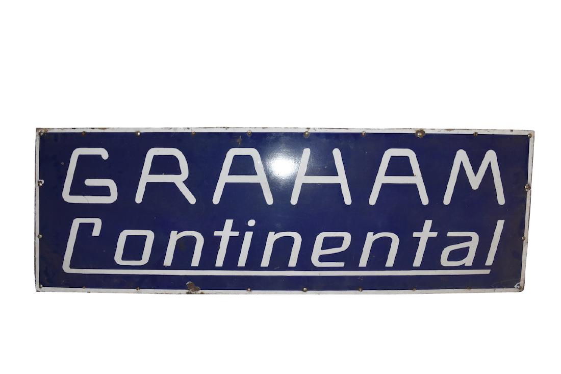 Graham Continental Porcelain Sign, 6' x 2' (1 of 3)