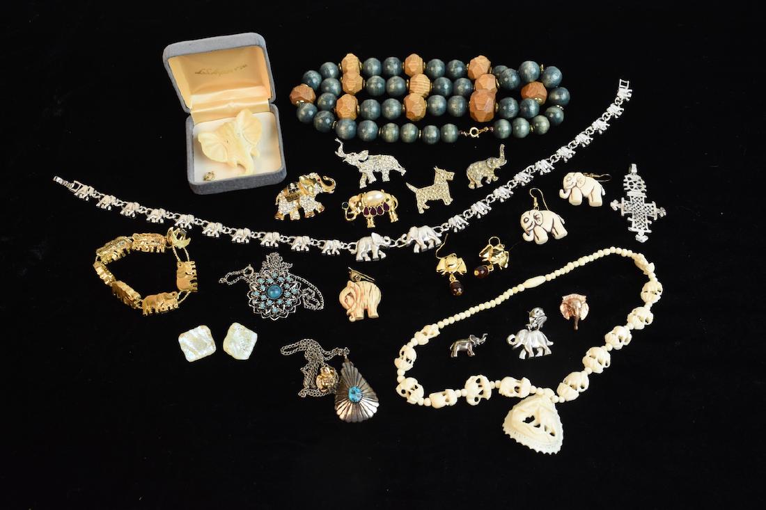 Collection of Costume Jewelry; Trifari, JJ, Cameon (1 of 9)