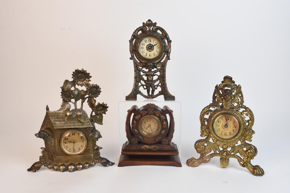 (4) Antique, Unique Mantel Clocks (1 of 14)