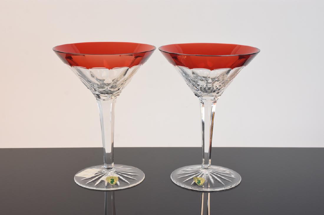Simply Red Waterford Crystal Martini Glasses