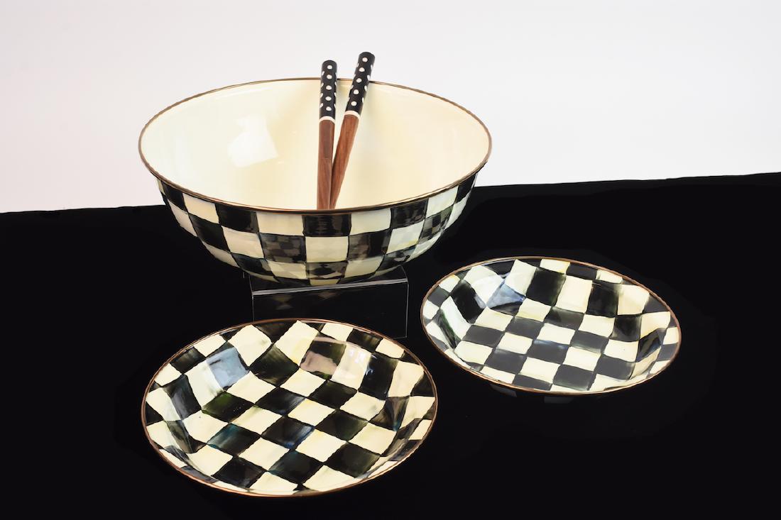 MacKenzie Childs Salad Bowls & Tongs (1 of 6)