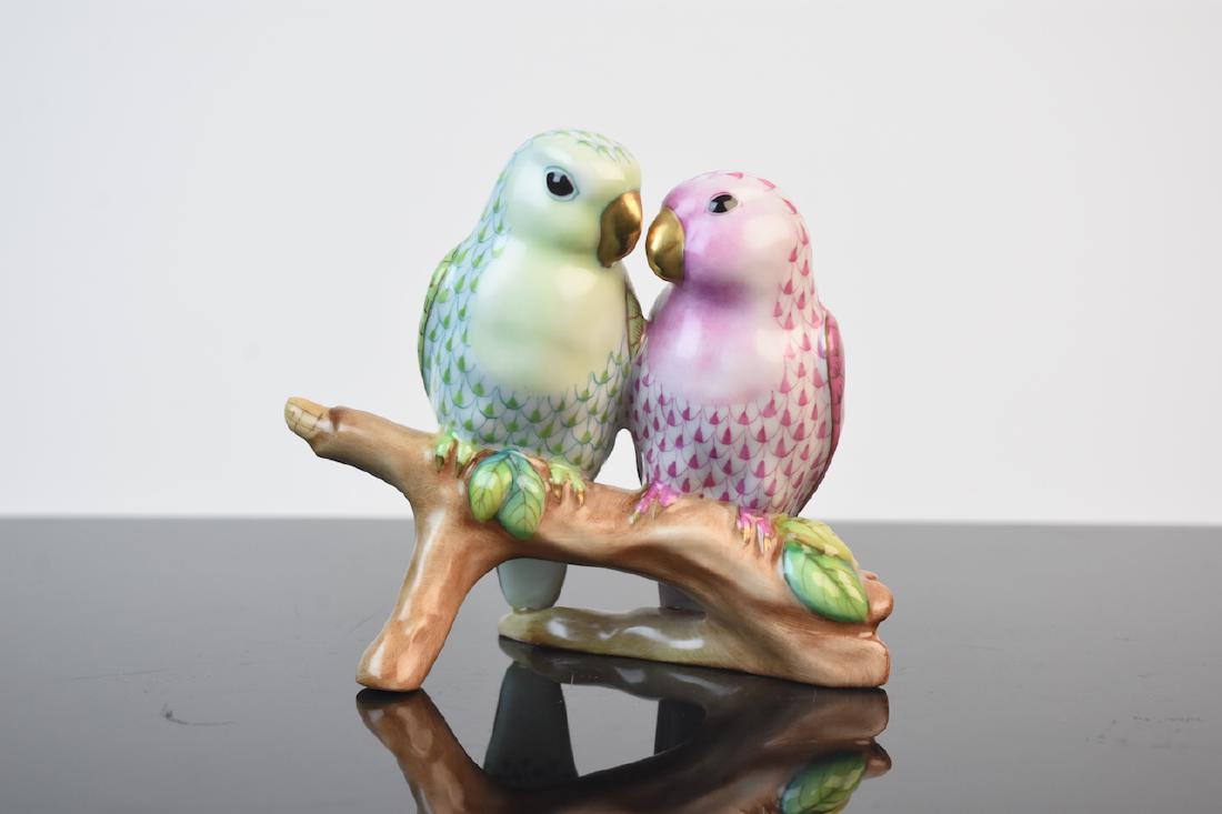 Herend Porcelain Love Birds Fishnet Figurine (1 of 5)