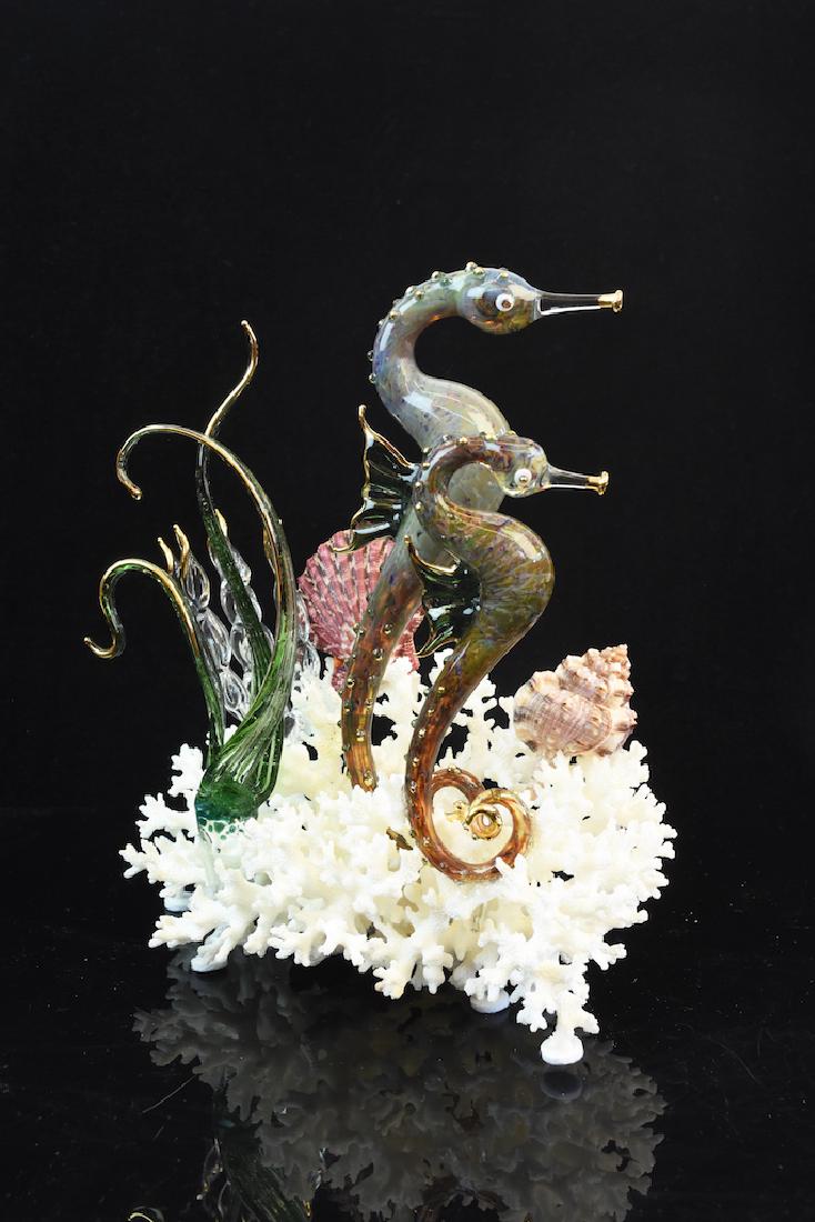 Key West Glassman Hand Blown Glass Coral Reef (1 of 4)