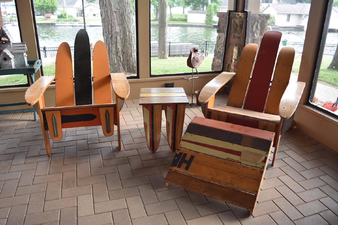Outdoor Recycled Ski Chairs Adirondack Style (1 of 9)