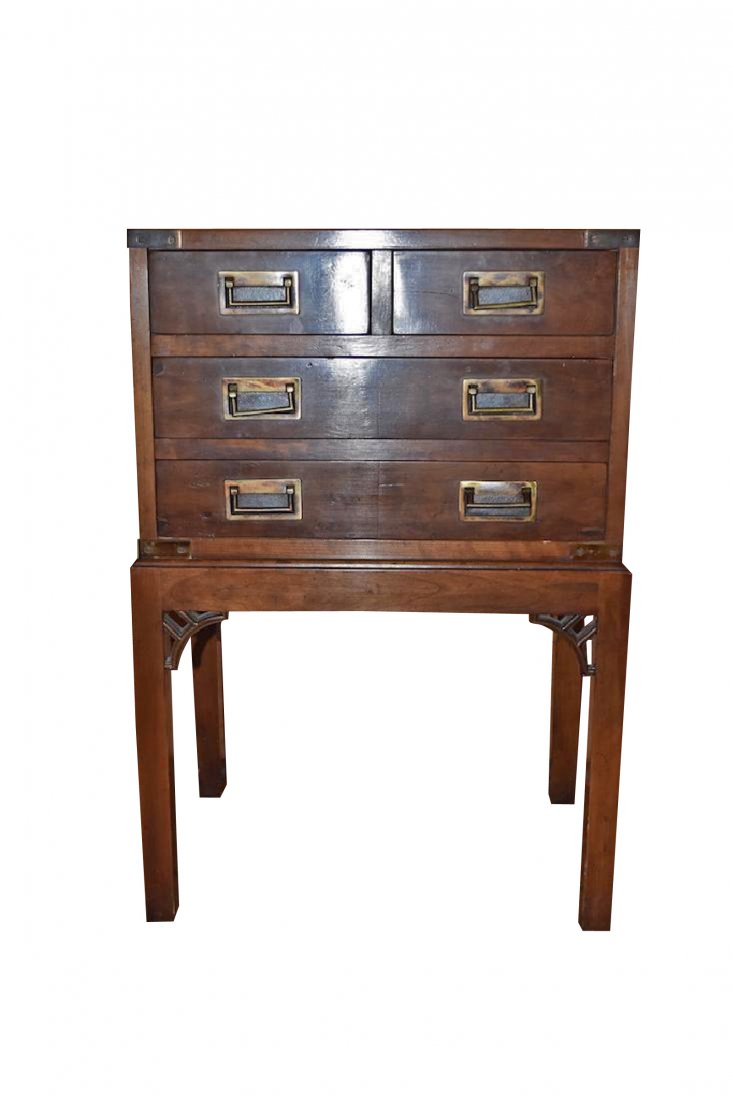 Vintage Hekman Campaign Silverware Chest (1 of 5)