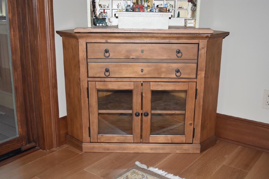 Mission Style Wood Corner Media TV Cabinet (1 of 3)