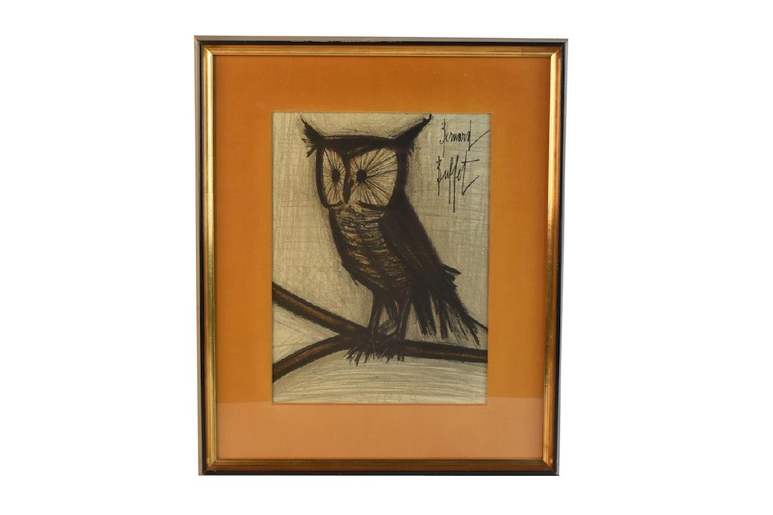 Bernard Buffet Original Lithograph "Owl" (1 of 4)