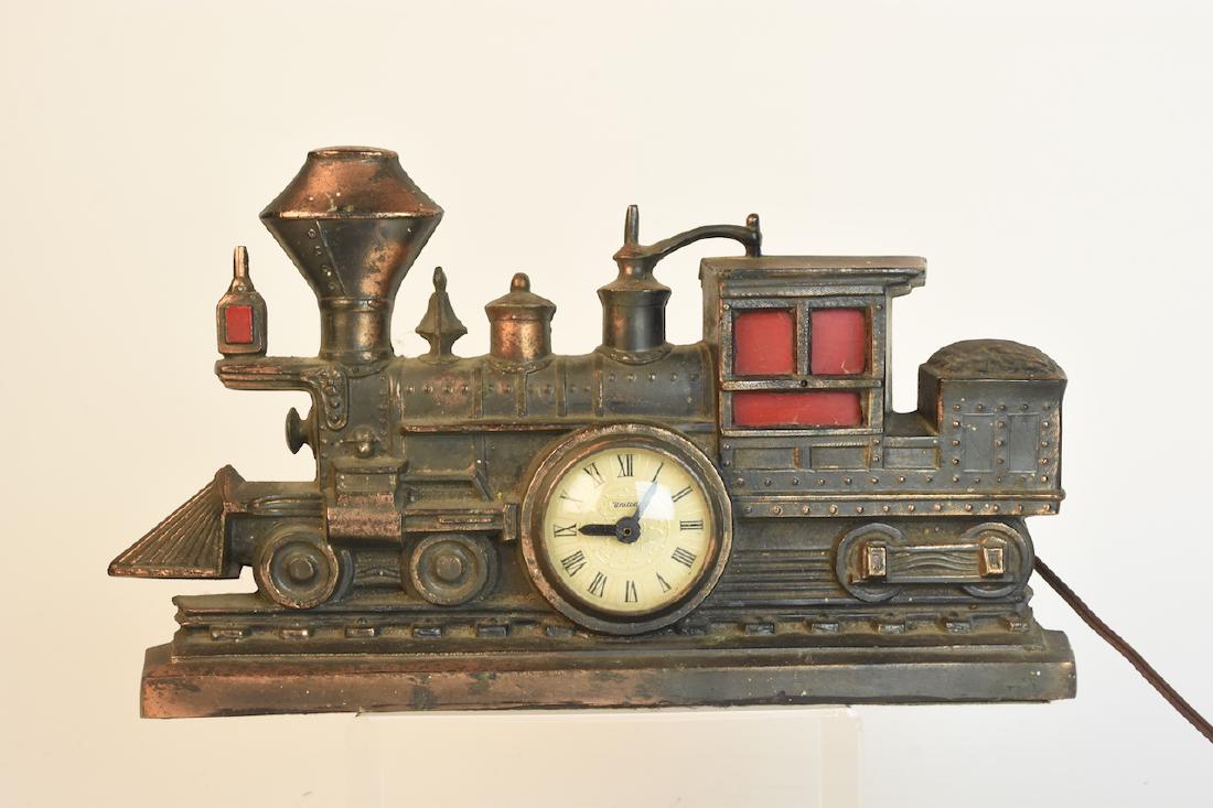 Vtg. United Steam Engine Train Clock; Works (1 of 5)