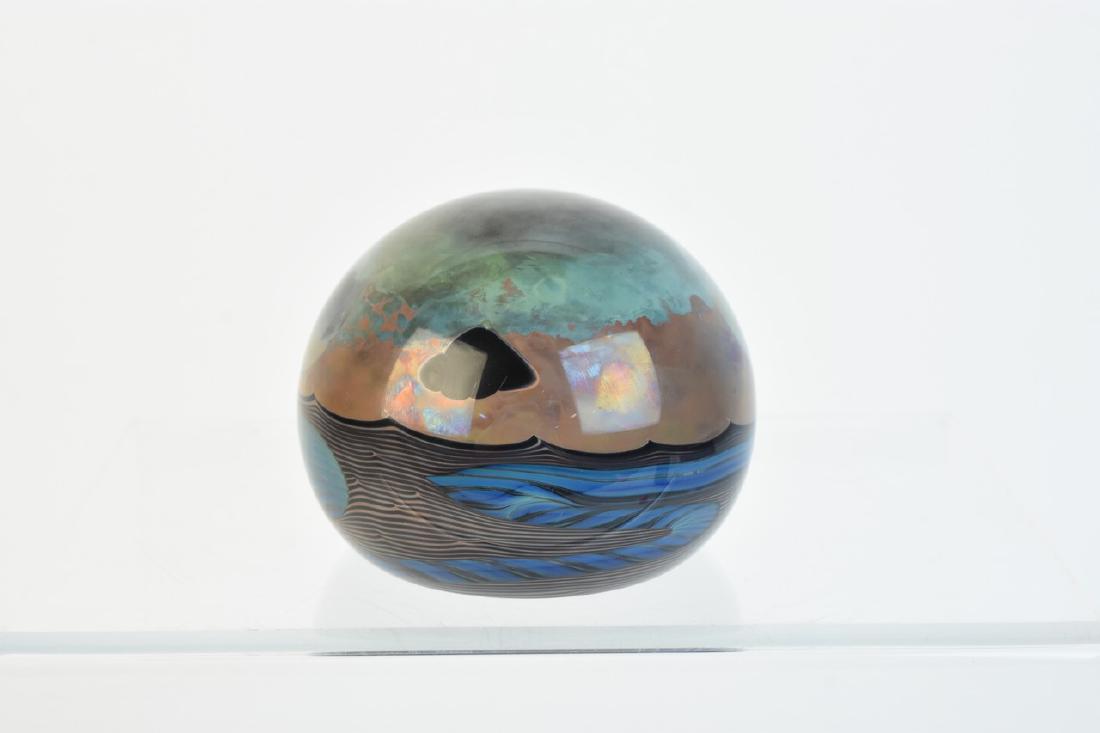 John Lewis Double Moon Paperweight; signed (1 of 8)