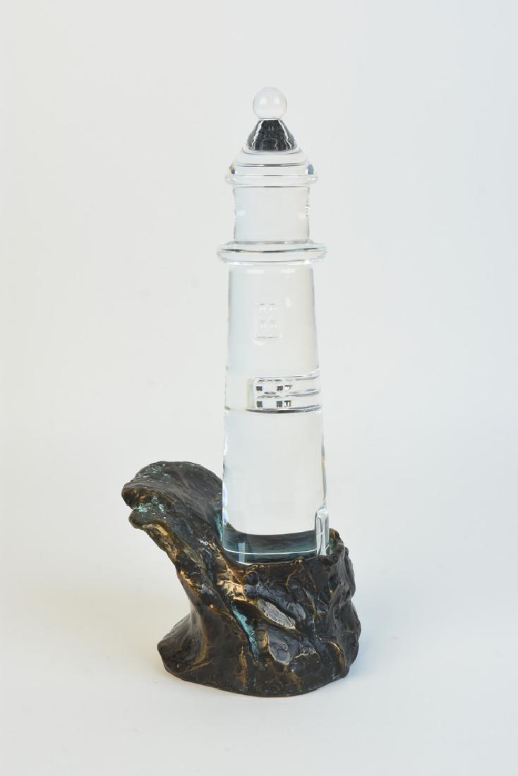 Steuben Glass Lighthouse on Copper Base (1 of 6)