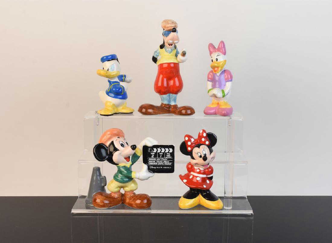 (5) Ceramic Walt Disney Figurines