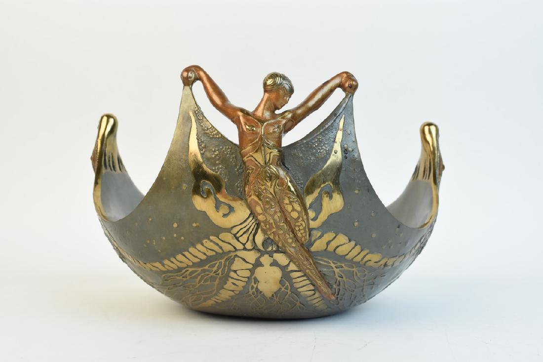 Bronze Art Deco Sculpture by Erte; Ocean Bowl (1 of 12)
