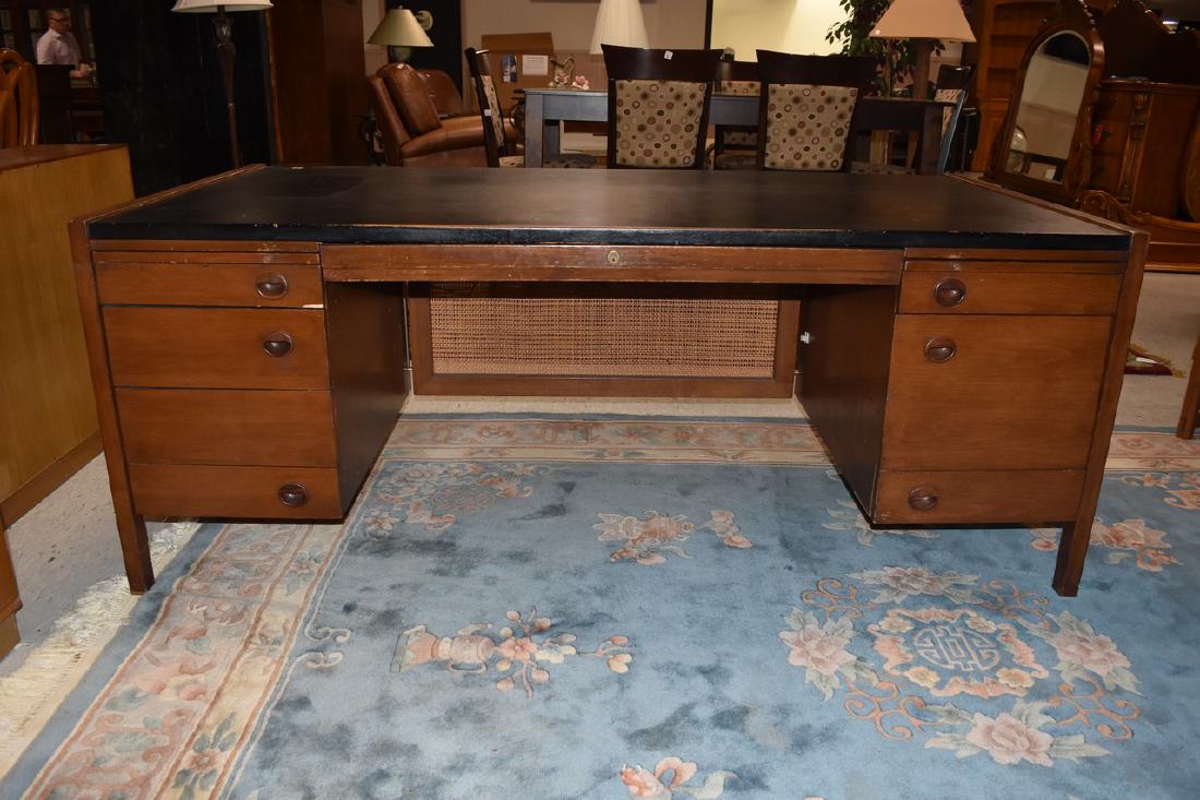 Mid-Century Dunbar Executive Walnut Desk (1 of 9)
