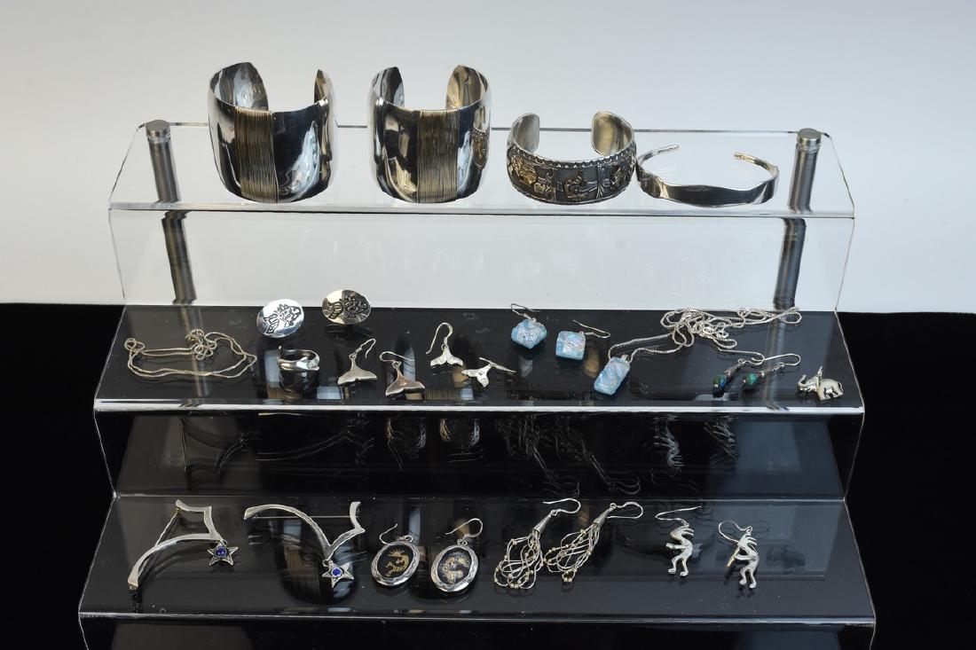 Assortment of Sterling Silver Jewelry; 8 ozt. (1 of 9)