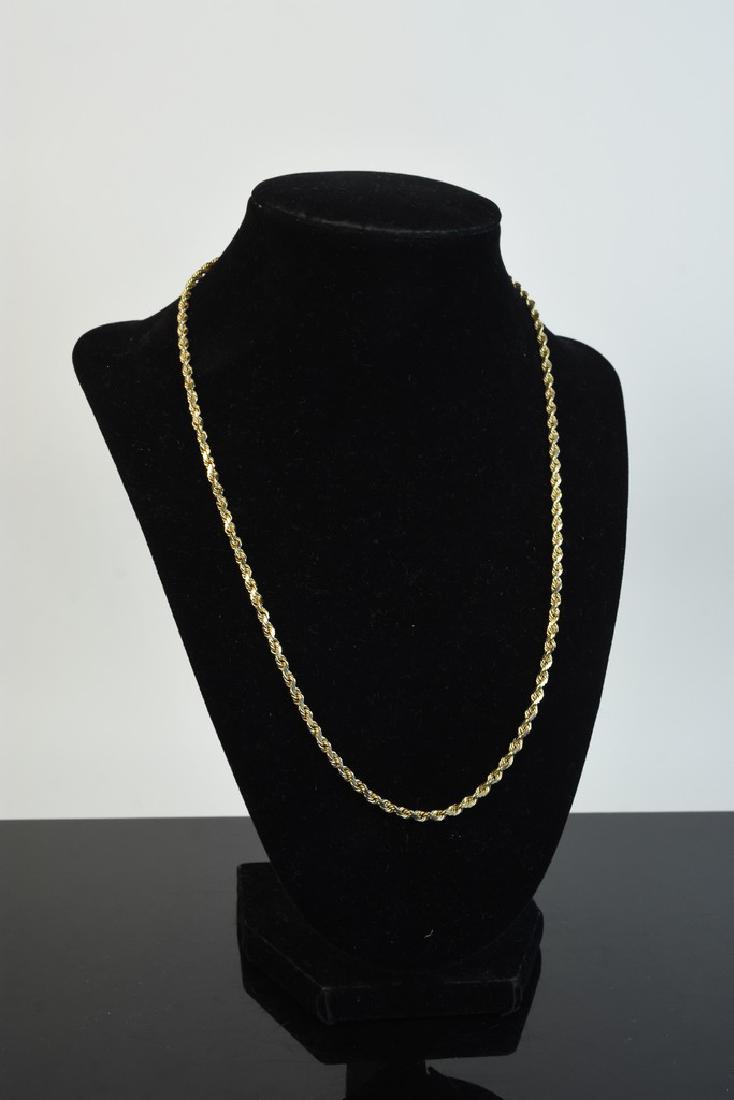 14K Yellow Gold Chain Necklace; 17 g (1 of 5)