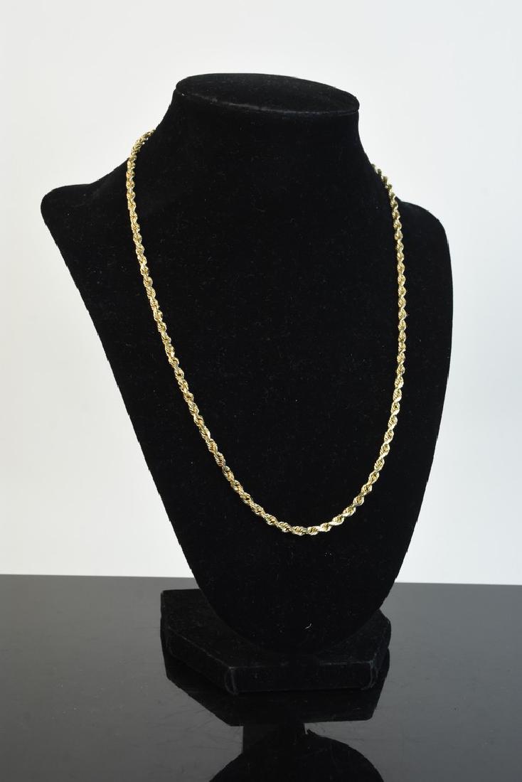 14K Yellow Gold Chain Necklace; 19 g (1 of 4)