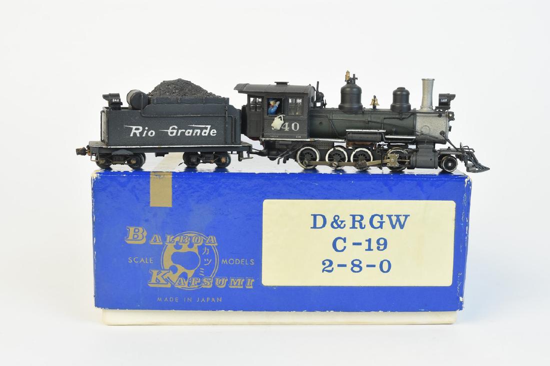 Balboa Katsumi D & RGW C-19 Brass Engine W/ Tender (1 of 8)