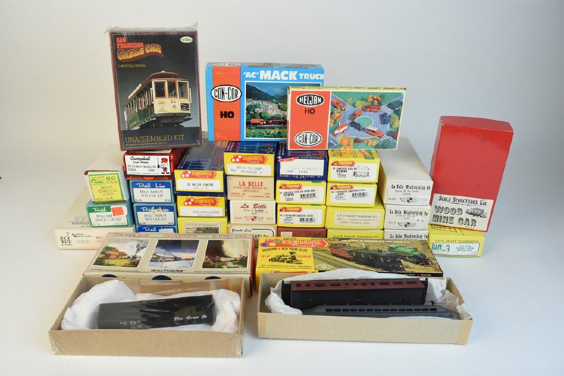 Large Assortement of HO & 1:48 Train Model Kits (1 of 7)