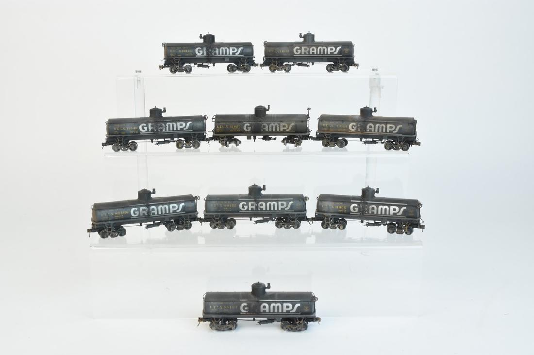 (9) Gramps Union Tank Cars: (9) Gramps Union Tank Car Co. Oil Tank Cars. Contact our recommended 3rd party "for profit" shipper Pak Mail at (260) 637-4809 or contact@pakmailshipsfortwayne.com for shipping quote PRIOR to bidding.