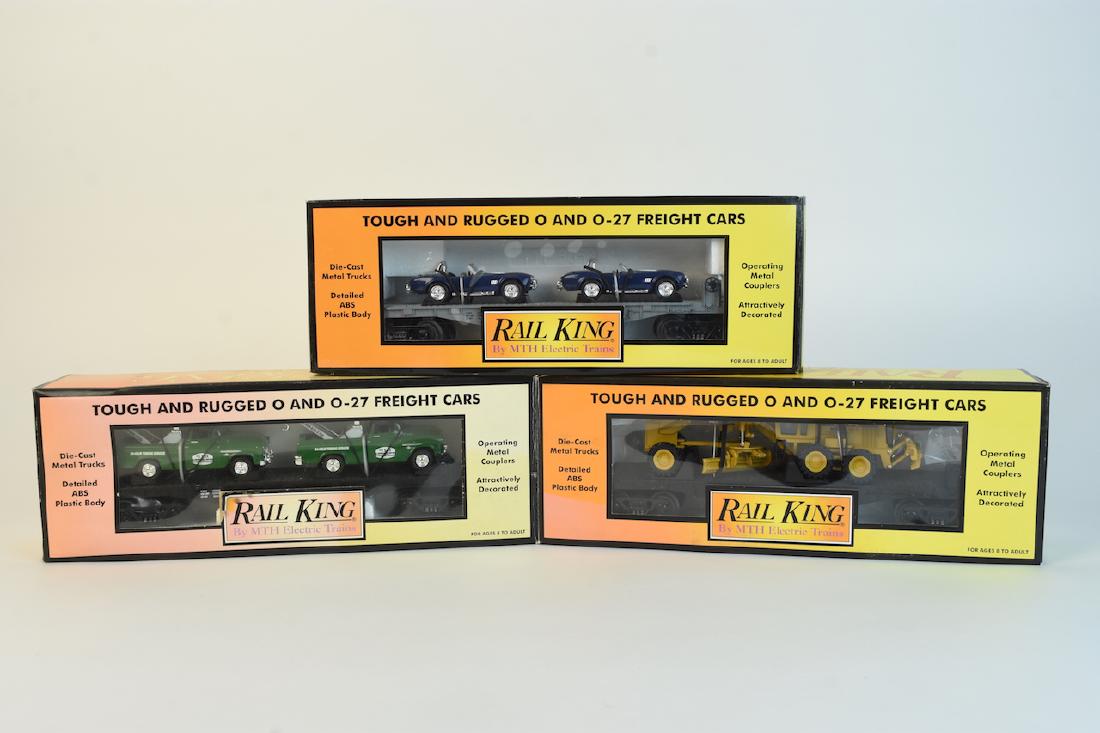 (3) Rail King MTH Railroad cars; OB (1 of 5)
